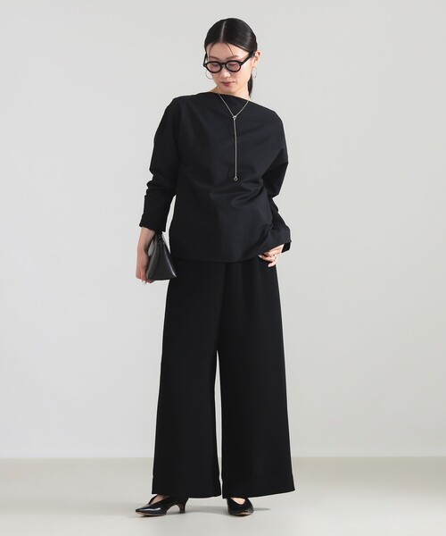 Demi-Luxe BEAMS(デミルクス ビームス)の「【6/11値下げ】ボートネック ロングスリーブ カットソー(Tシャツ/カットソー・レディース・ブラック/イエロー系その他2/ホワイト・ONE SIZE)」の11枚目の写真
