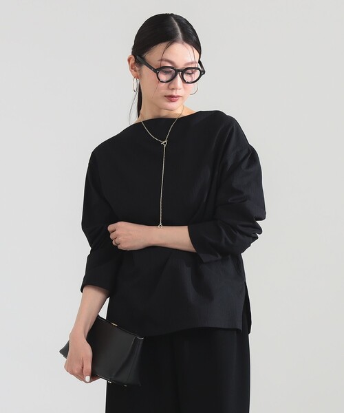 Demi-Luxe BEAMS(デミルクス ビームス)の「【6/11値下げ】ボートネック ロングスリーブ カットソー(Tシャツ/カットソー・レディース・ブラック/イエロー系その他2/ホワイト・ONE SIZE)」の12枚目の写真