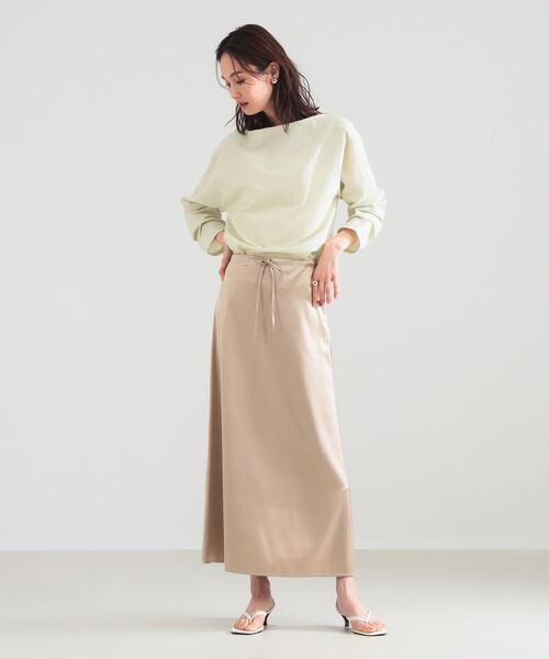 Demi-Luxe BEAMS(デミルクス ビームス)の「【6/11値下げ】ボートネック ロングスリーブ カットソー(Tシャツ/カットソー・レディース・ブラック/イエロー系その他2/ホワイト・ONE SIZE)」の15枚目の写真