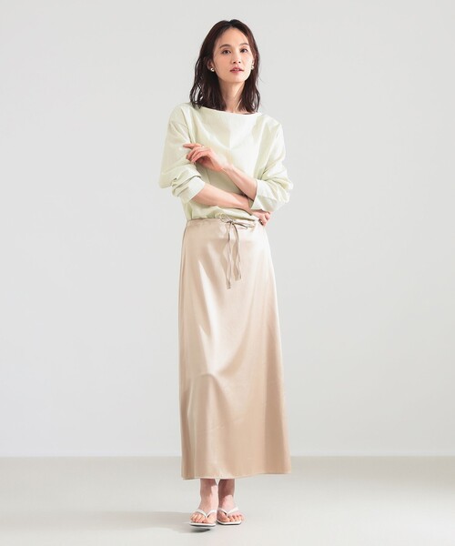 Demi-Luxe BEAMS(デミルクス ビームス)の「【6/11値下げ】ボートネック ロングスリーブ カットソー(Tシャツ/カットソー・レディース・ブラック/イエロー系その他2/ホワイト・ONE SIZE)」の16枚目の写真