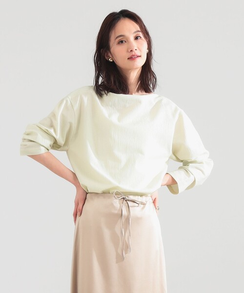 Demi-Luxe BEAMS(デミルクス ビームス)の「【6/11値下げ】ボートネック ロングスリーブ カットソー(Tシャツ/カットソー・レディース・ブラック/イエロー系その他2/ホワイト・ONE SIZE)」の17枚目の写真