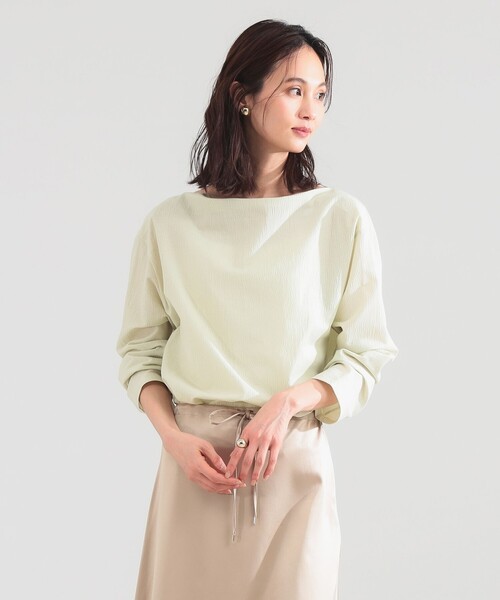 Demi-Luxe BEAMS(デミルクス ビームス)の「【6/11値下げ】ボートネック ロングスリーブ カットソー(Tシャツ/カットソー・レディース・ブラック/イエロー系その他2/ホワイト・ONE SIZE)」の18枚目の写真