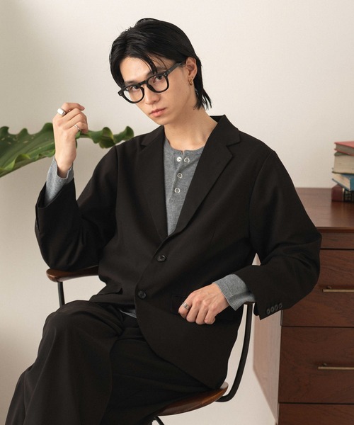 LUCY（ルーシー）の「LUCY/【26年春新作】シングルテーラードジャケット（テーラードジャケット・メンズ・グレー系その他4/ブラック/ブラック系その他4・LARGE/MEDIUM）」の2枚目の写真