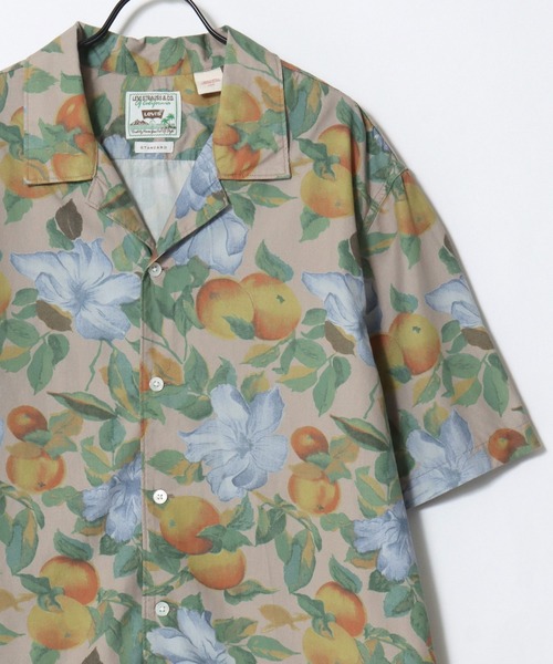 Levi's(リーバイス)の「Levi's/リーバイス SUNSET NO POCKET CAMP SHIRT/オーバーサイズ サンセット キャンプシャツ/総柄 アロハシャツ/オープンカラーシャツ/レディース メンズ(シャツ/ブラウス・メンズ・ホワイト/ブラック系その他/オートミール/ブラック/ベージュ系その他/ホワイト系その他・M/L/XL)」の6枚目の写真