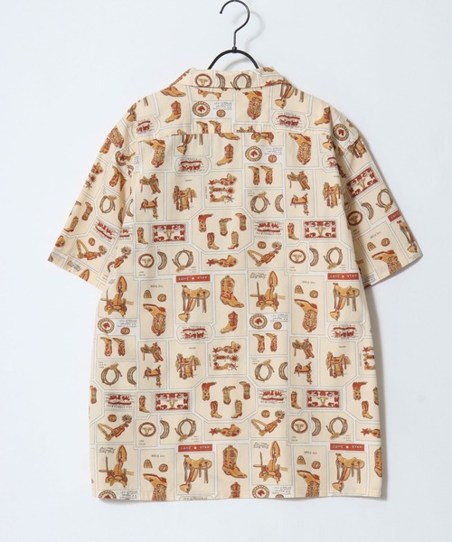 Levi's(リーバイス)の「Levi's/リーバイス SUNSET NO POCKET CAMP SHIRT/オーバーサイズ サンセット キャンプシャツ/総柄 アロハシャツ/オープンカラーシャツ/レディース メンズ(シャツ/ブラウス・メンズ・ホワイト/ブラック系その他/オートミール/ブラック/ベージュ系その他/ホワイト系その他・M/L/XL)」の10枚目の写真