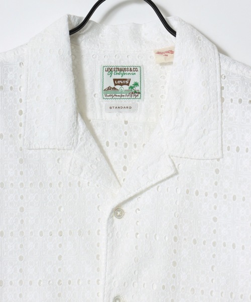 Levi's(リーバイス)の「Levi's/リーバイス SUNSET NO POCKET CAMP SHIRT/オーバーサイズ サンセット キャンプシャツ/総柄 アロハシャツ/オープンカラーシャツ/レディース メンズ(シャツ/ブラウス・メンズ・ホワイト/ブラック系その他/オートミール/ブラック/ベージュ系その他/ホワイト系その他・M/L/XL)」の19枚目の写真