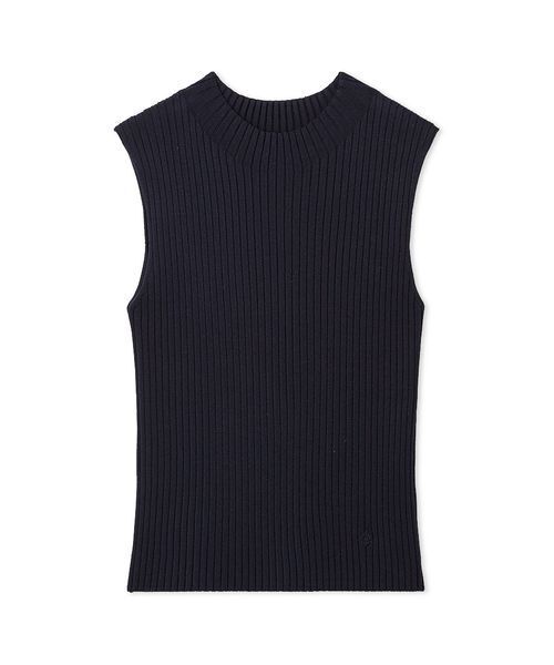 FRAY I.D（フレイアイディー）の「シルクブレンドハイネックノースリリブニット／ウォッシャブル（ニット/セーター・レディース・アイボリー/グリーン/ピンク/ネイビー・F）」の3枚目の写真