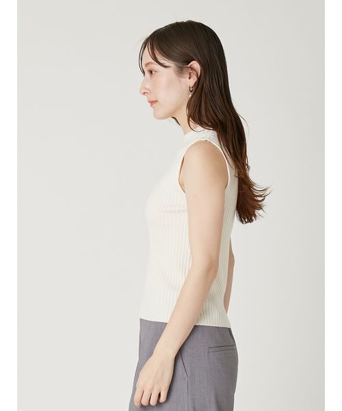 FRAY I.D（フレイアイディー）の「シルクブレンドハイネックノースリリブニット／ウォッシャブル（ニット/セーター・レディース・アイボリー/グリーン/ピンク/ネイビー・F）」の7枚目の写真