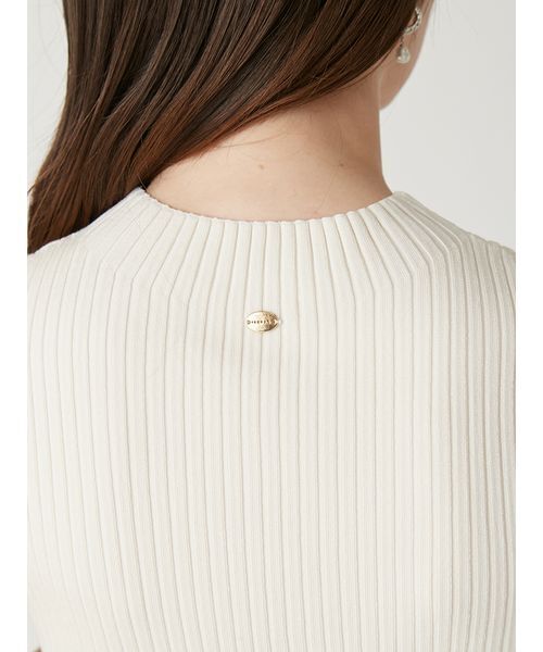 FRAY I.D（フレイアイディー）の「シルクブレンドハイネックノースリリブニット／ウォッシャブル（ニット/セーター・レディース・アイボリー/グリーン/ピンク/ネイビー・F）」の10枚目の写真