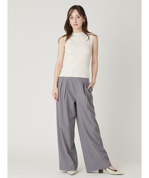 FRAY I.D（フレイアイディー）の「シルクブレンドハイネックノースリリブニット／ウォッシャブル（ニット/セーター・レディース・アイボリー/グリーン/ピンク/ネイビー・F）」の12枚目の写真