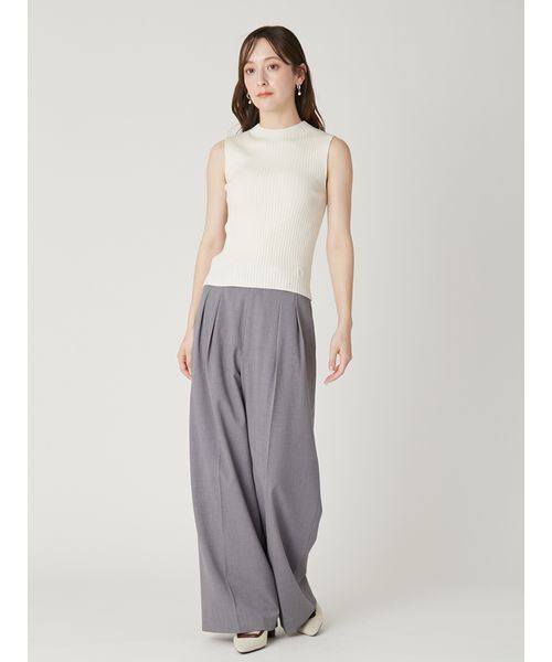 FRAY I.D（フレイアイディー）の「シルクブレンドハイネックノースリリブニット／ウォッシャブル（ニット/セーター・レディース・アイボリー/グリーン/ピンク/ネイビー・F）」の13枚目の写真