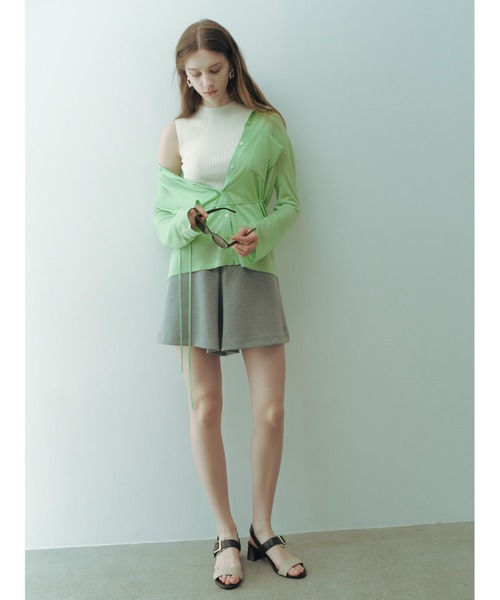 FRAY I.D（フレイアイディー）の「シルクブレンドハイネックノースリリブニット／ウォッシャブル（ニット/セーター・レディース・アイボリー/グリーン/ピンク/ネイビー・F）」の18枚目の写真