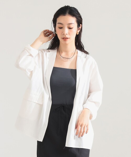 TICCA（ティッカ）の「TICCA / シャツジャケット（シャツ/ブラウス・レディース・ホワイト/ネイビー・ONE SIZE）」の7枚目の写真