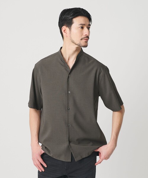 BEAUTY&YOUTH UNITED ARROWS(ビューティーアンドユースユナイテッドアローズ)の「【WEB限定 WARDROBE SMART】 Reflax スキッパー シャツ(シャツ/ブラウス・メンズ・ブラック/ベージュ/ダークグレー・XL/L/M/S)」の2枚目の写真