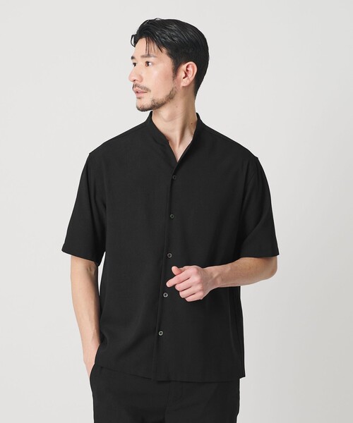 BEAUTY&YOUTH UNITED ARROWS(ビューティーアンドユースユナイテッドアローズ)の「【WEB限定 WARDROBE SMART】 Reflax スキッパー シャツ(シャツ/ブラウス・メンズ・ブラック/ベージュ/ダークグレー・XL/L/M/S)」の1枚目の写真