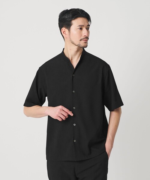 BEAUTY&YOUTH UNITED ARROWS(ビューティーアンドユースユナイテッドアローズ)の「【WEB限定 WARDROBE SMART】 Reflax スキッパー シャツ(シャツ/ブラウス・メンズ・ブラック/ベージュ/ダークグレー・XL/L/M/S)」の4枚目の写真