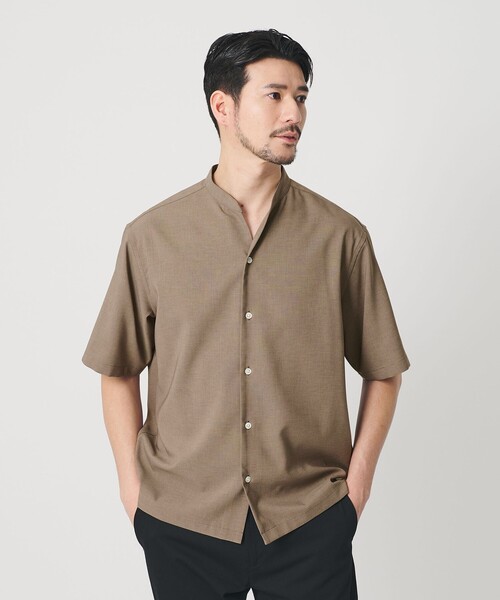 BEAUTY&YOUTH UNITED ARROWS(ビューティーアンドユースユナイテッドアローズ)の「【WEB限定 WARDROBE SMART】 Reflax スキッパー シャツ(シャツ/ブラウス・メンズ・ブラック/ベージュ/ダークグレー・XL/L/M/S)」の9枚目の写真