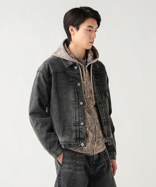 BEAMS HEART（ビームスハート）の「ブラスト デニム ジャケット（デニムジャケット・メンズ・ブラック/インディゴブルー・SMALL/MEDIUM/LARGE）」の4枚目の写真