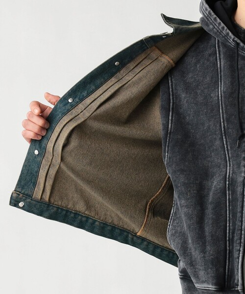 BEAMS HEART（ビームスハート）の「ブラスト デニム ジャケット（デニムジャケット・メンズ・ブラック/インディゴブルー・SMALL/MEDIUM/LARGE）」の9枚目の写真
