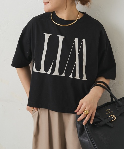 PUAL CE CIN(ピュアルセシン)の「【WEB限定】リバースロゴTシャツ(Tシャツ/カットソー・レディース・ブラック/ベージュ/オフホワイト・FREE)」の2枚目の写真