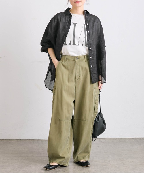 PUAL CE CIN(ピュアルセシン)の「【WEB限定】リバースロゴTシャツ(Tシャツ/カットソー・レディース・ブラック/ベージュ/オフホワイト・FREE)」の13枚目の写真