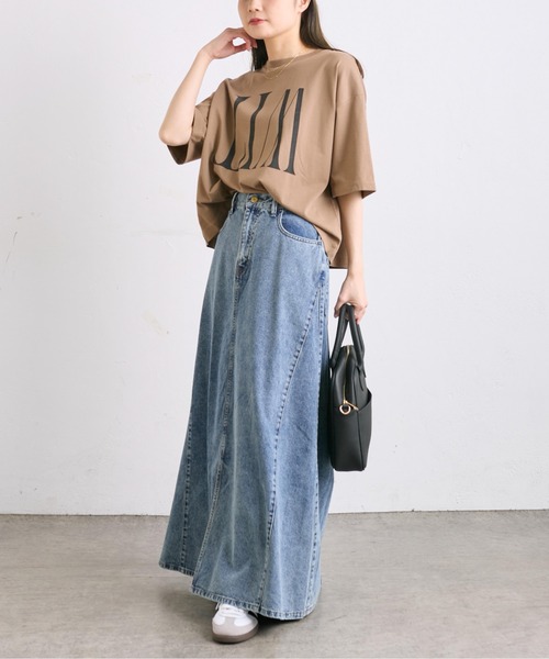 PUAL CE CIN(ピュアルセシン)の「【WEB限定】リバースロゴTシャツ(Tシャツ/カットソー・レディース・ブラック/ベージュ/オフホワイト・FREE)」の4枚目の写真