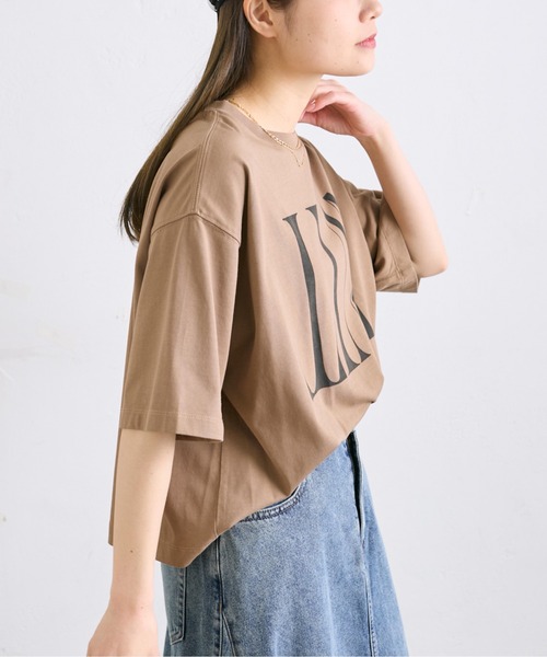 PUAL CE CIN(ピュアルセシン)の「【WEB限定】リバースロゴTシャツ(Tシャツ/カットソー・レディース・ブラック/ベージュ/オフホワイト・FREE)」の8枚目の写真