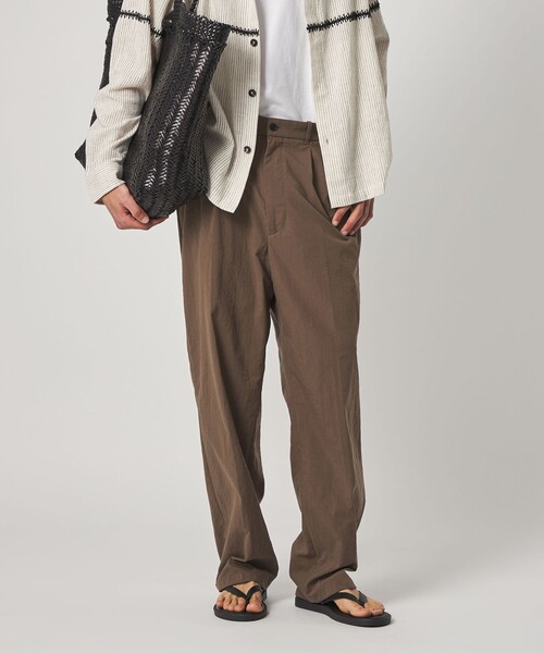 Steven Alan＞ ナイロン オックス アウト ワンプリーツ スラックス