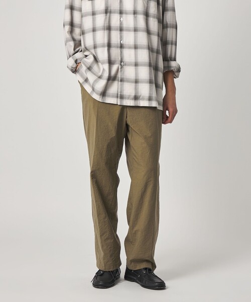 Steven Alan＞ ナイロン オックス アウト ワンプリーツ スラックス