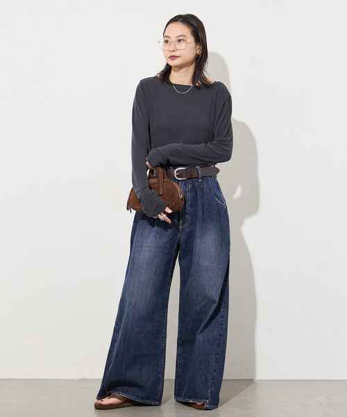 追加》2タックワイドデニムパンツ（デニムパンツ）｜JOURNAL STANDARD
