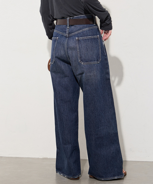 JOURNAL STANDARD（ジャーナルスタンダード）の「《追加》2タックワイドデニムパンツ（デニムパンツ・レディース・サックスブルー/ブルー系その他・36/38）」の3枚目の写真