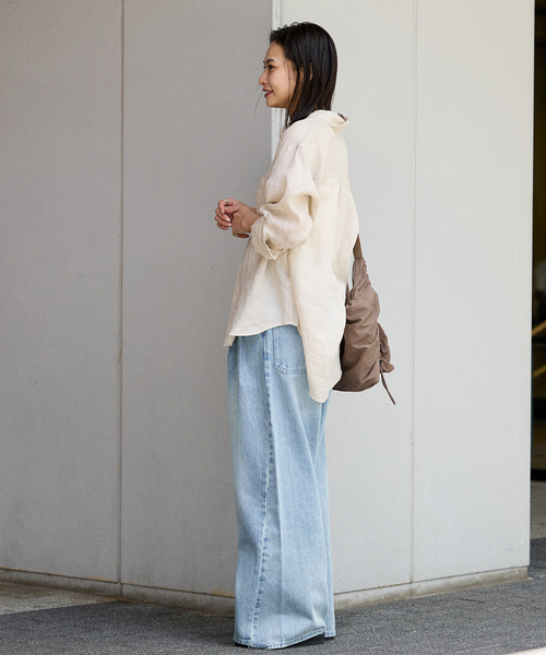 JOURNAL STANDARD（ジャーナルスタンダード）の「《追加》2タックワイドデニムパンツ（デニムパンツ・レディース・サックスブルー/ブルー系その他・36/38）」の15枚目の写真