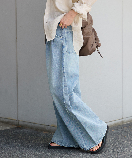 JOURNAL STANDARD（ジャーナルスタンダード）の「《追加》2タックワイドデニムパンツ（デニムパンツ・レディース・サックスブルー/ブルー系その他・36/38）」の16枚目の写真