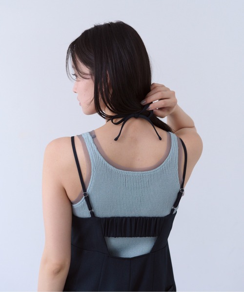 SOYEN(ソイエン)の「2WAYネックストラップデザインワイドロンパース/セットアップ可(つなぎ/オールインワン・レディース・ブラウン/ネイビー・F)」の22枚目の写真