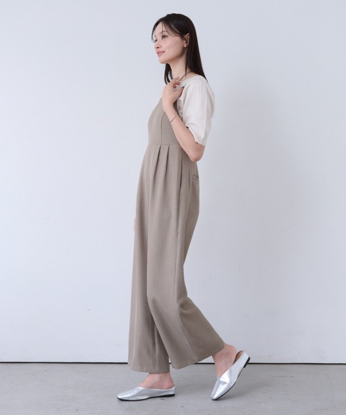 SOYEN(ソイエン)の「2WAYネックストラップデザインワイドロンパース/セットアップ可(つなぎ/オールインワン・レディース・ブラウン/ネイビー・F)」の13枚目の写真
