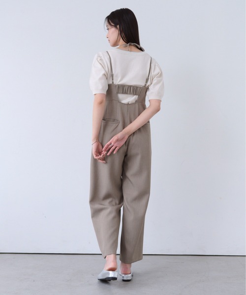 SOYEN(ソイエン)の「2WAYネックストラップデザインワイドロンパース/セットアップ可(つなぎ/オールインワン・レディース・ブラウン/ネイビー・F)」の18枚目の写真