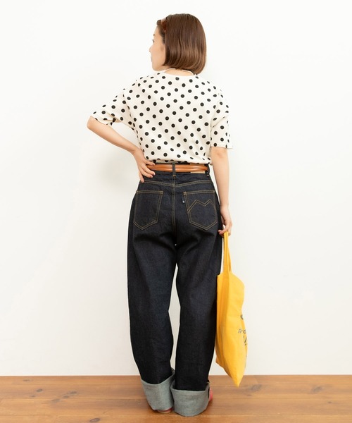 CHILD WOMAN(チャイルドウーマン)の「フライスドットプリント 5分袖プルオーバー(Tシャツ/カットソー・レディース・アイボリー/ブラック・FREE)」の8枚目の写真