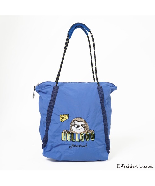 Jimbobart(ジムボバート)の「ジムボバートロープ刺繍トート(199-61702)JELLY BEANS(ジェリービーンズ)(トートバッグ・レディース・ブルー/ブルーグレー/ブラック・FREE)」の3枚目の写真