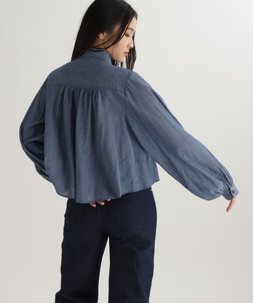 studio CLIP（スタディオクリップ）の「【daily CLIP】段々フリルシャツ（シャツ/ブラウス・レディース・ネイビー/ホワイト/ライトブルー・FREE）」の18枚目の写真