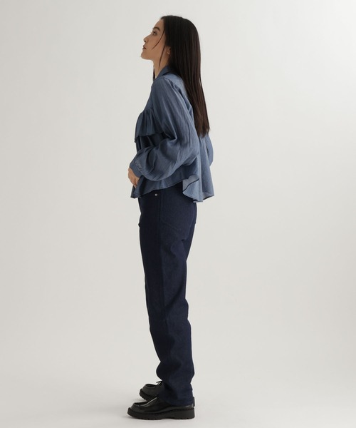 studio CLIP（スタディオクリップ）の「【daily CLIP】段々フリルシャツ（シャツ/ブラウス・レディース・ネイビー/ホワイト/ライトブルー・FREE）」の15枚目の写真