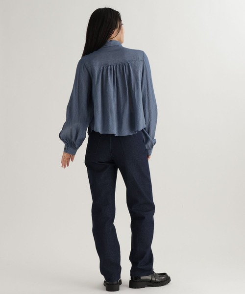 studio CLIP（スタディオクリップ）の「【daily CLIP】段々フリルシャツ（シャツ/ブラウス・レディース・ネイビー/ホワイト/ライトブルー・FREE）」の14枚目の写真