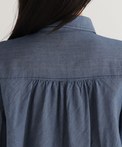 studio CLIP（スタディオクリップ）の「【daily CLIP】段々フリルシャツ（シャツ/ブラウス・レディース・ネイビー/ホワイト/ライトブルー・FREE）」の7枚目の写真