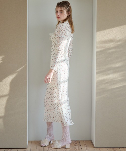 etre loin(エトルワン)の「Tulle print dress & bra(ドレス・レディース・アイボリー/ブラック/ホワイト・M)」の11枚目の写真