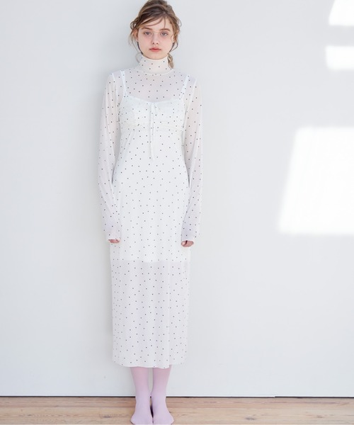 etre loin(エトルワン)の「Tulle print dress & bra(ドレス・レディース・アイボリー/ブラック/ホワイト・M)」の20枚目の写真