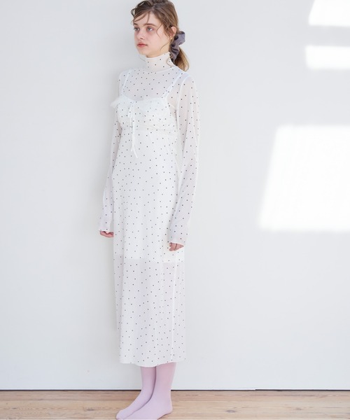 etre loin(エトルワン)の「Tulle print dress & bra(ドレス・レディース・アイボリー/ブラック/ホワイト・M)」の21枚目の写真