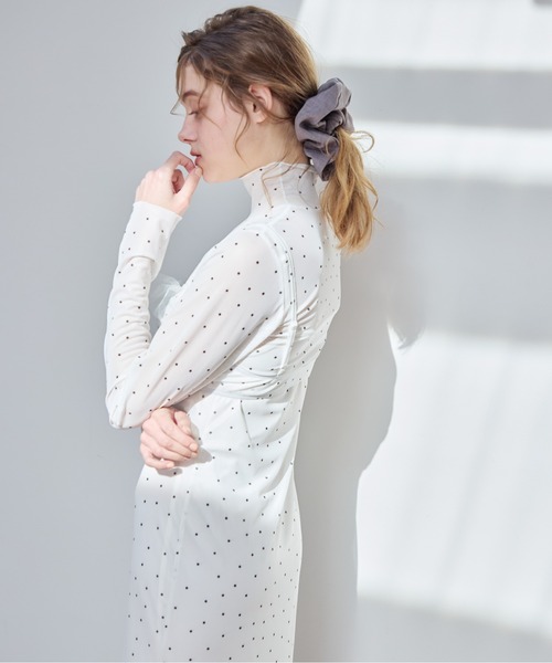 etre loin(エトルワン)の「Tulle print dress & bra(ドレス・レディース・アイボリー/ブラック/ホワイト・M)」の19枚目の写真
