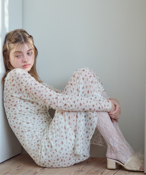 etre loin(エトルワン)の「Tulle print dress & bra(ドレス・レディース・アイボリー/ブラック/ホワイト・M)」の7枚目の写真