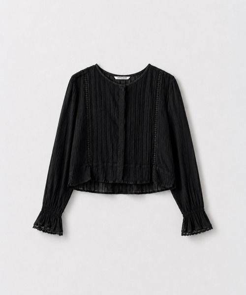 CANAL JEAN(キャナルジーン)の「ARCHIVE STANCE ピンタックブラウス(シャツ/ブラウス・レディース・オフホワイト/ブラック・X-SMALL)」の3枚目の写真