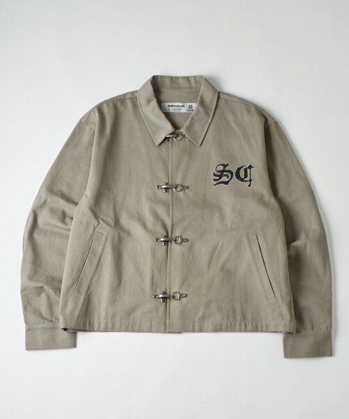 WHO'S WHO gallery（フーズフーギャラリー）の「【UNISEX】Sourcreamファイヤーマンシャツブルゾン（ブルゾン・レディース・ブラック/ライトグレー/カーキ・FREE）」の6枚目の写真