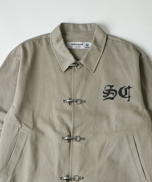 WHO'S WHO gallery（フーズフーギャラリー）の「【UNISEX】Sourcreamファイヤーマンシャツブルゾン（ブルゾン・レディース・ブラック/ライトグレー/カーキ・FREE）」の8枚目の写真